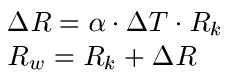 Temperatur Widerstand Formel Gleichung