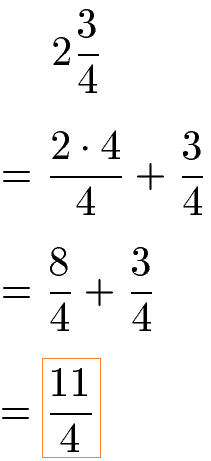 Gemischte Zahlen addieren Beispiel 1b