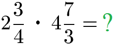Brüche multiplizieren mit gemischten Zahlen Beispiel