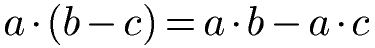 Distrubutivgesetz Subtraktion Formel linksdistributiv