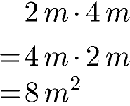Kommutativgesetz Multiplikation Beispiel 2 Fläche