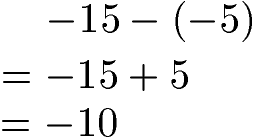Subtraktion negativer Zahlen Beispiel 2