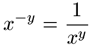 Formel mit negativem Exponenten Gleichung bzw. Formel