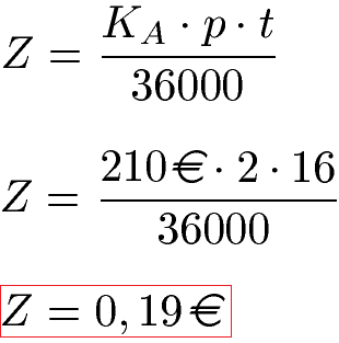 Zinsrechnung: Tageszinsen (Zinsen) berechnen Beispiel 1