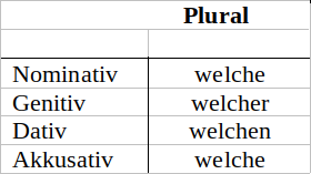 Interrogativpronomen Plural