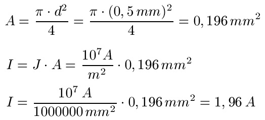 Elektrische Stromdichte Beispiel 3