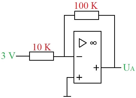 Invertierender Operationsverstärker Beispiel 2