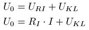 Klemmenspannung unbelastet Formel