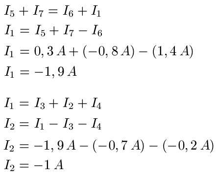 Knotengleichung und Knotenregel Beispiel 2 Lösung