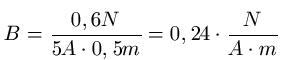 Magnetische Flussdichte Beispiel 1