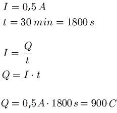 Stromstaerke, Ladung, Zeit Beispiel 1