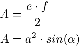 Raute Flächeninhalt Formel