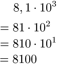 Abgetrennte Zehnerpotenzen Beispiel 1