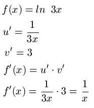Ableitung ln3x