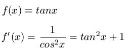 Tan x Ableitung