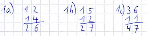 Schriftliches Addieren Übungen und Lösungen 1a bis 1c