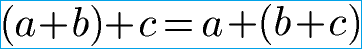 Assoziativgesetz Addition Formel