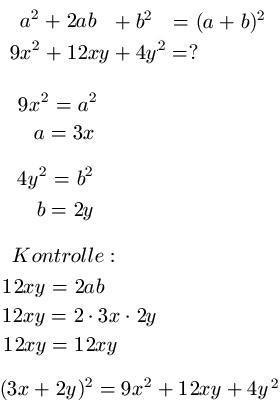 Binomische Formeln Faktorisieren 2