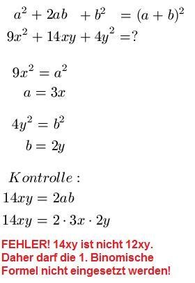 Binomische Formeln Faktorisieren 3