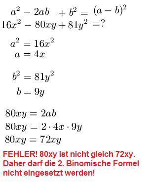 Binomische Formeln Faktorisieren 5