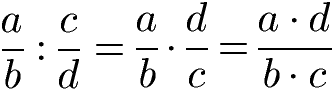 Brüche dividieren Regeln mit Variablen