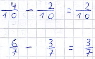 Bruchrechnung Subtrahieren Beispiel 2