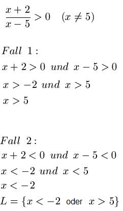 Bruchungleichungen Beispiel 1