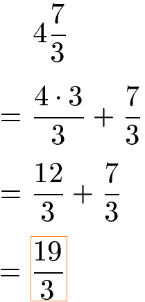Gemischte Brüche addieren Beispiel 1c