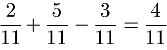 Gleichnamige Brüche addieren und subtrahieren Beispiel