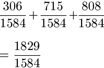 3 Brüche addieren: Summe berechnen
