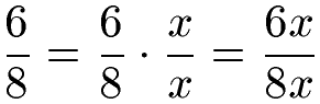 Brüche erweitern mit Variable x Beispiel