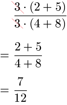 Brüche kürzen durch Ausklammern Beispiel