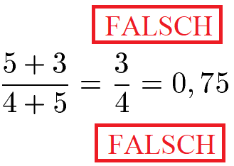 Brüche kürzen: typischer Fehler
