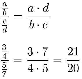 Brüche multiplizieren bei Mehrfachbruch: Formel und Beispiel