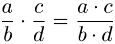Regel für Multiplikation von zwei Brüchen mit Variablen