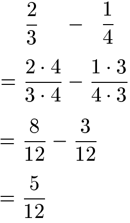 Ungleichnamige Brüche subtrahieren Beispiel: Brüche erweitern und berechnen