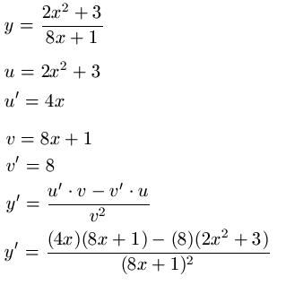 Quotientenregel Beispiel 1