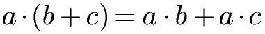 Distributivgesetz Addition linksdistributiv Formel 