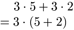 Distributivgesetz Multiplikation Beispiel 1 mit natürlichen Zahlen