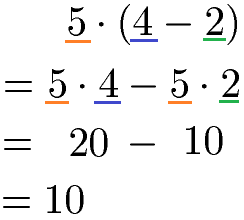 Distributivgesetz Subtraktion mit natürlichen Zahlen