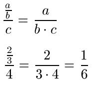 Doppelbruch Formel Beispiel 1
