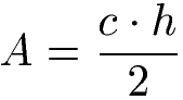 Dreieck Flächeninhalt Formel: Grundseite mal Höhe durch 2