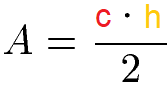 Dreieck Flächeninhalt Formel mit Variablen