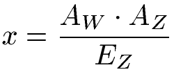 Dreisatz antiproportional Formel
