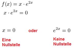 E-Funktion Nullstelle Beispiel 2