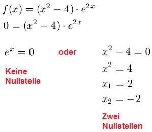 E-Funktion Nullstelle Beispiel 3