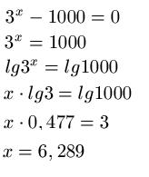Exponentialgleichungen Beispiel 2
