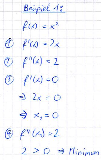 Extremwert Beispiel 1