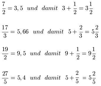 Gemischte Brüche Beispiel 2