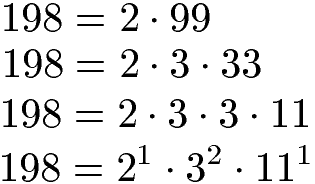 ggT für 3 Zahlen Teil 3: Primfaktorzerlegung für Zahl 198